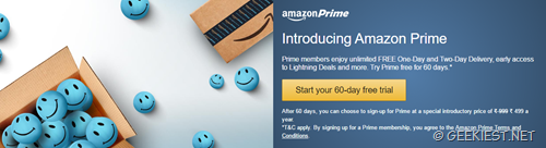 60 Day free Amazon Prime