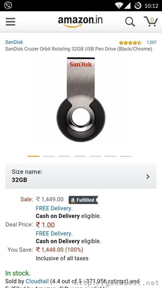 Amazon one rupee sale - 1