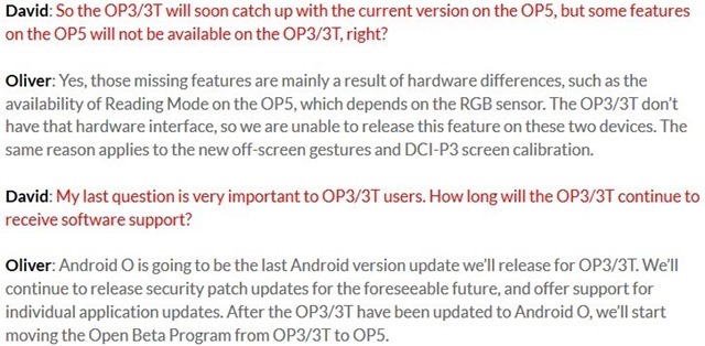 Android O for OnePlus 3 and 3T will be the last major OS update