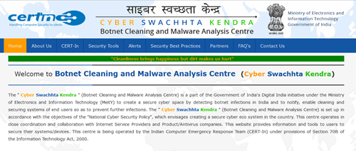 Cyber Swachhta Kendra by Government of India