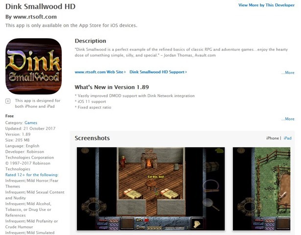 Dink Smallwood HD goes free on iOS