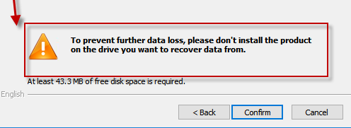 Do not install application on the drive