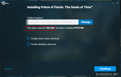 Download size of prince of persia