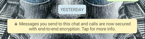 End to end encryption message