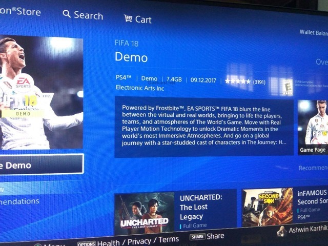 FIFA 18 PS4 Demo