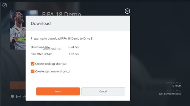 FIFA 18 PS4 Demo size