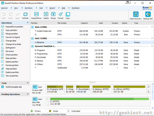 FREE EaseUS Partition Master Professional