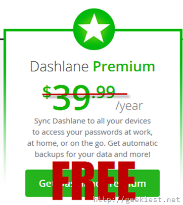 FREE dashlane password manager premium worth USD 40 - Giveaway
