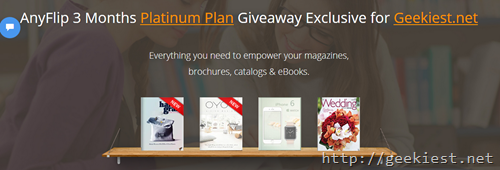 Free AnyFlip 3 Months Platinum Plan - Giveaway