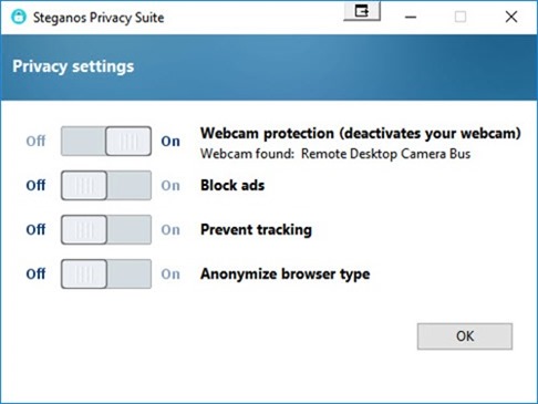 Giveaway Steganos Privacy Suite 20 privacy settings