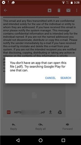 Gmail for Android preview documents 3