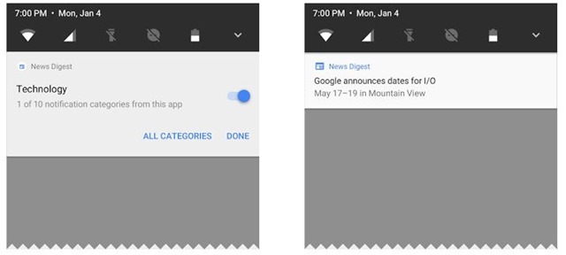 Google Android O Notification Controls