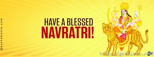 Happy Navaratri Facebook cover photo 4