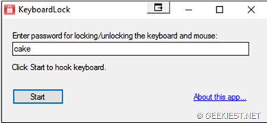 KeyboardLock home screen