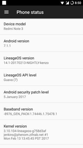 LineageOS 14.1 Redmi Note 3