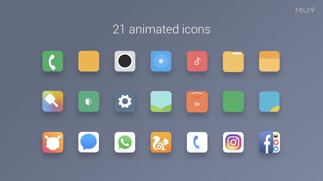 MIUI 9 animated Icons