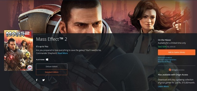 Mass Effect 2 free