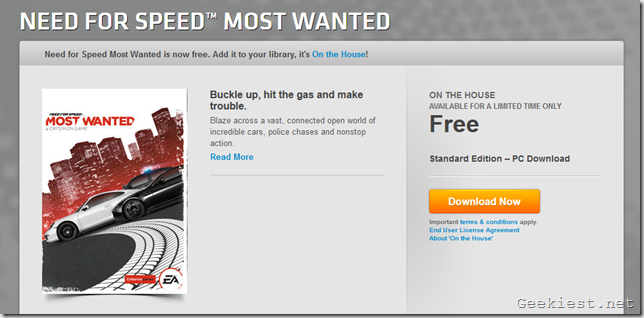 Need for Speed Most Wanted free