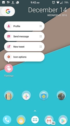 Nova Launcher 5.0 Android 7.1 launcher shortcuts