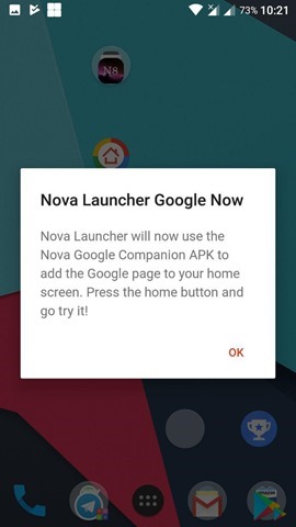 Nova Launcher Google Now 3
