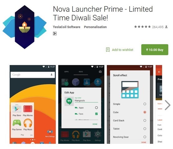 Nova Launcher Prime Diwali sale