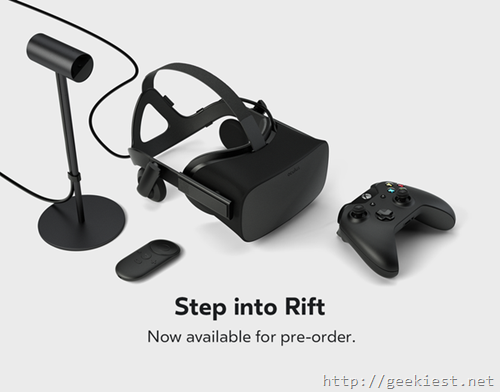 Oculus Rift available for Pre-Order