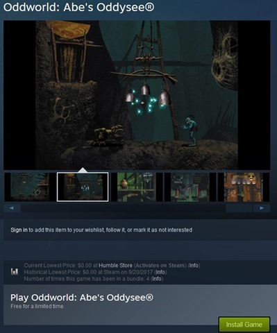 Oddworld Abes Oddysee Steam