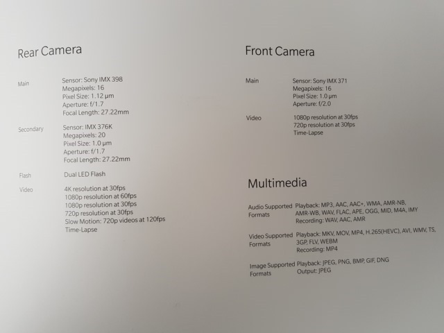 OnePlus 5T leaked real-life photos technical specifications 2