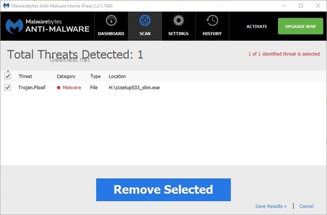 Piriform CCleaner infected malware