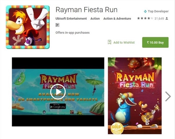 Rayman Fiesta Run sale