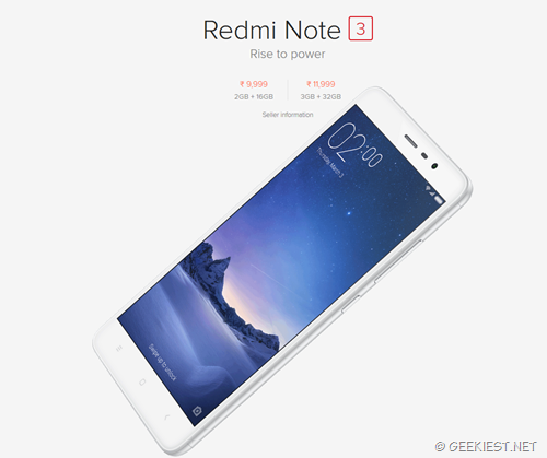 Redmi Note 3 32GB flash sale