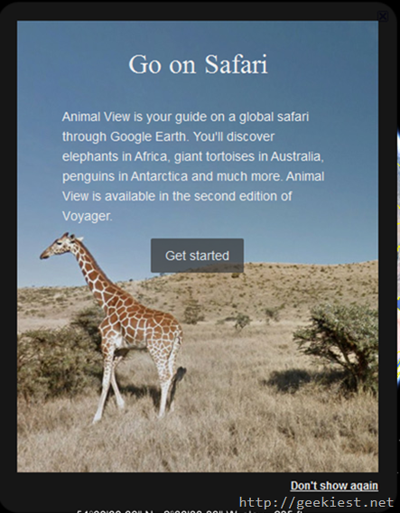 Safari Google earth