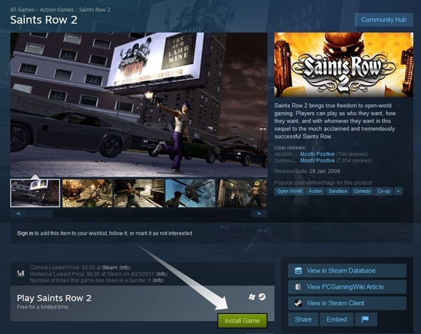 Saints Row 2 PC Steam Free