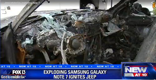Samsung Galaxy Note 7 Destroyed JEEP