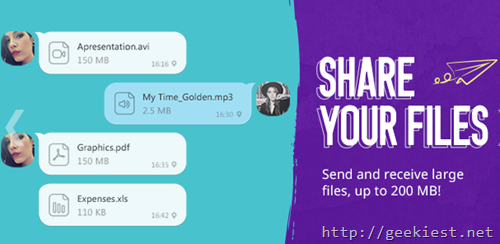 Share files with your contacts  using viber