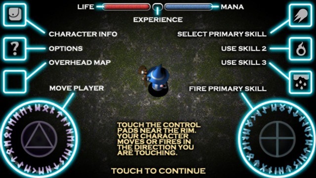 Solomon's Boneyard Android controls