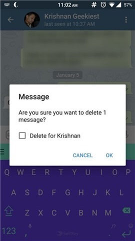 Telegram delete message