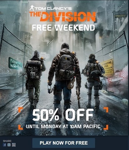 The Division free to play weekend