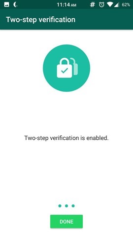 Two-Step Verification in WhatsApp 5
