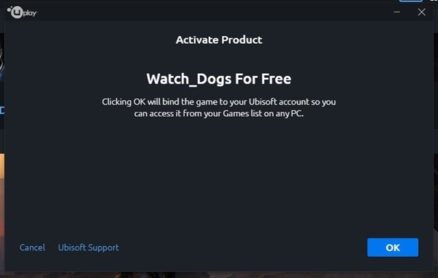 Watchdogs free on PC Uplay 3