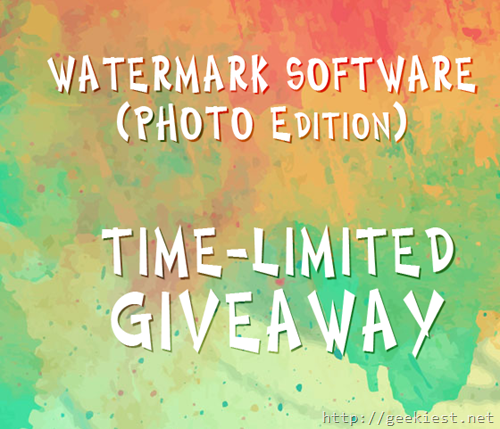 Watermark Software Photo Edition giveaway