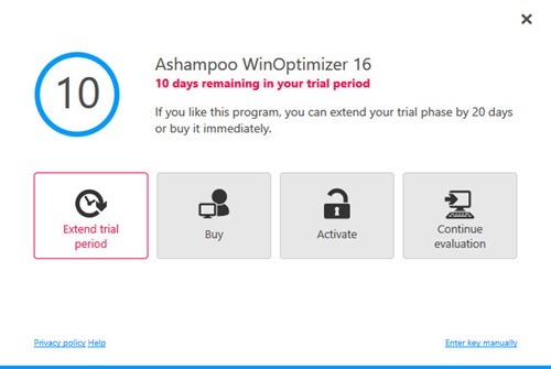 WinOptimizer 16- Free Trial extendend