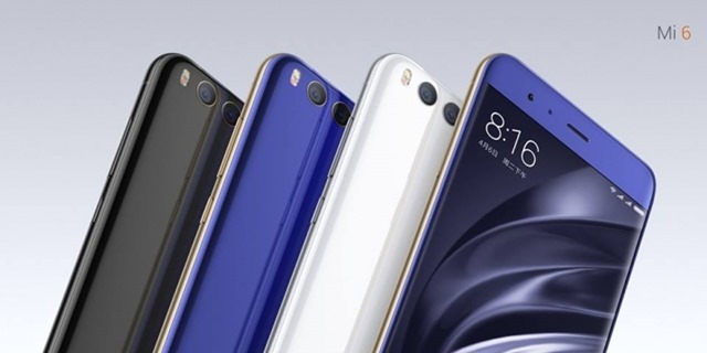 Xiaomi Mi 6 official colours
