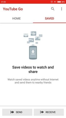 YouTube GO app save video 3