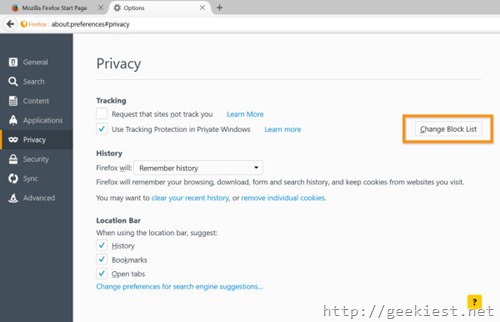 block additional trackers in Private Browsing with Tracking Protection