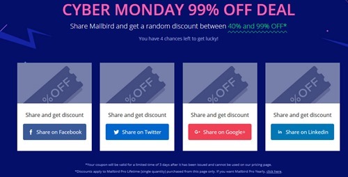 mailbird Pro Cyber monday deal