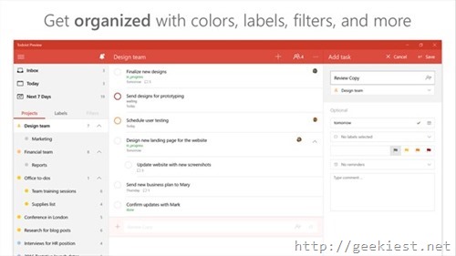 toDoist for Windows PC and Mobiles