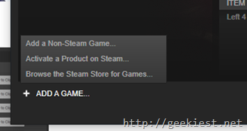 Ad a game using key on steam step 1