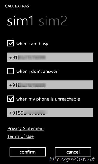 Call waiting and forwarding for Windows Phones