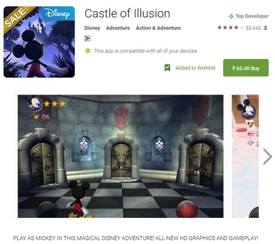 Castle of Illusion sale